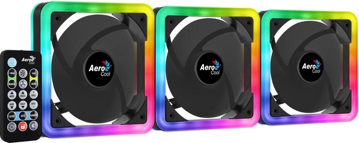 Produktbild AeroCool Edge 14 Pro Lüfter, RGB, 3er Pack inkl. Controller (140 mm, 3 x)