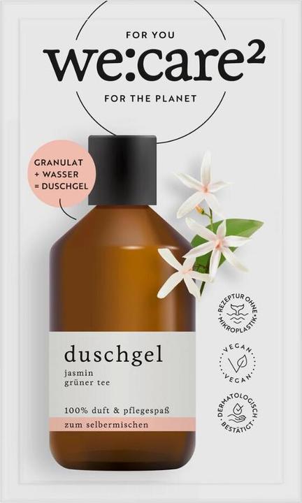 we:care2 Duschgel-Granulat, Jasmin-Grüner Tee