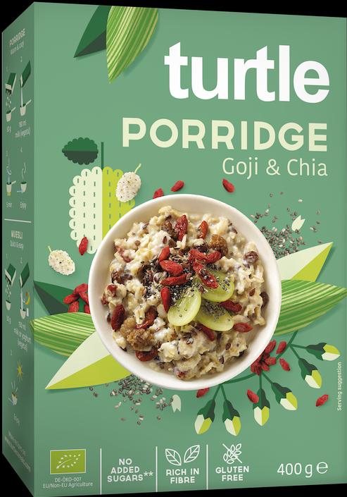 Immagine prodotto Turtle Porridge biologico Goji & Chia (400 g)
