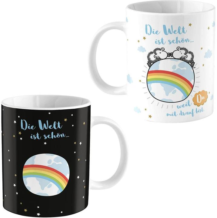 Immagine prodotto Sheepworld Tazza da caffè Il mondo è bello 350 ml, 1 pezzo (350 ml, 1 x)