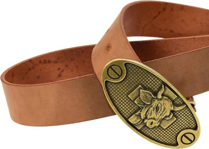 Immagine prodotto Keller Fahnen Ledergürtel «Kuh» altgold 130 cm (130)