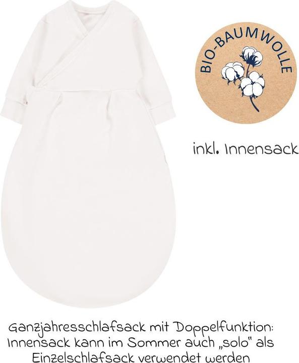 Produktbild Alvi Schlafsäcke Schlafsack Baby-Mäxchen 4 Season Mull - Sand-Beige