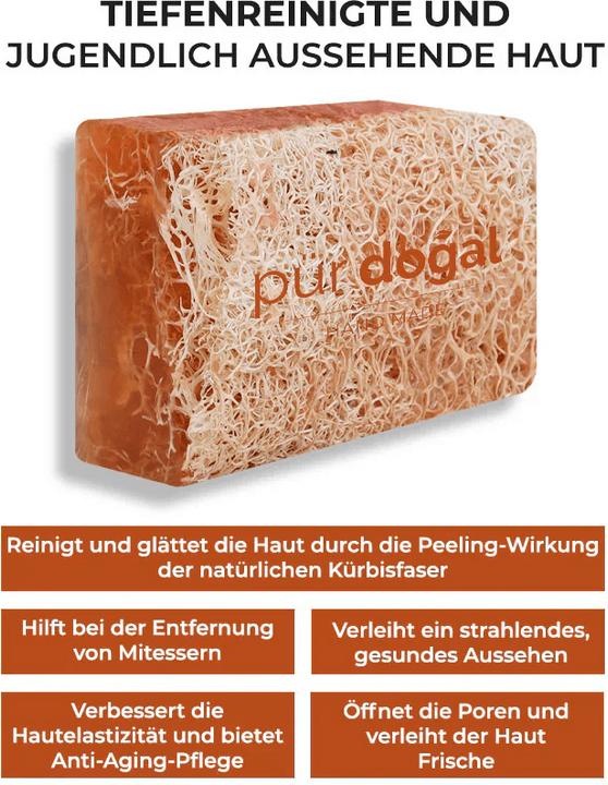 Produktbild Pür Doğal 100% Natürliche Kürbisfaser Seife mit Argan Öl 130gr