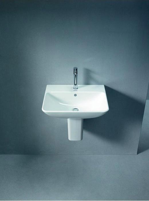 Produktbild Duravit Waschtisch ME by Starck m ÜL m HLB 550x440mm 1 Hahnloch weiss (440 mm, 550 mm)