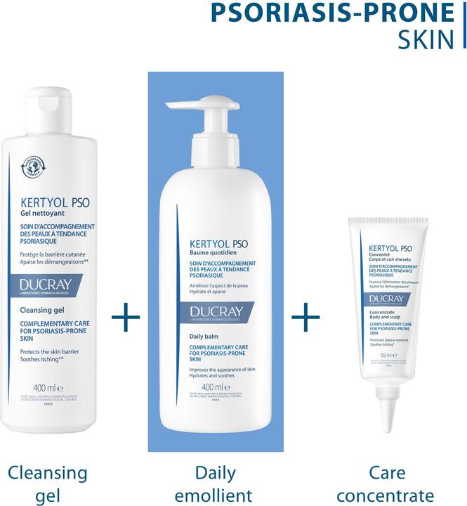 Actual product image Ducray Kertyol PSO Feuchtigkeitsspendender Balsam (Body milk, 200 ml)