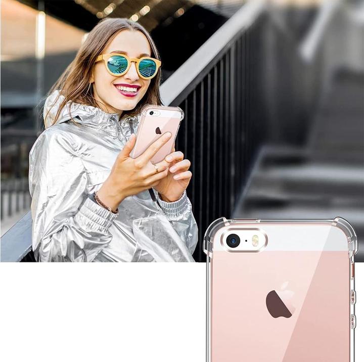 Produktbild Screenguard Apple iPhone 5/5S/SE Hülle Crystal Soft Airbag Bumper (Apple iPhone 5)