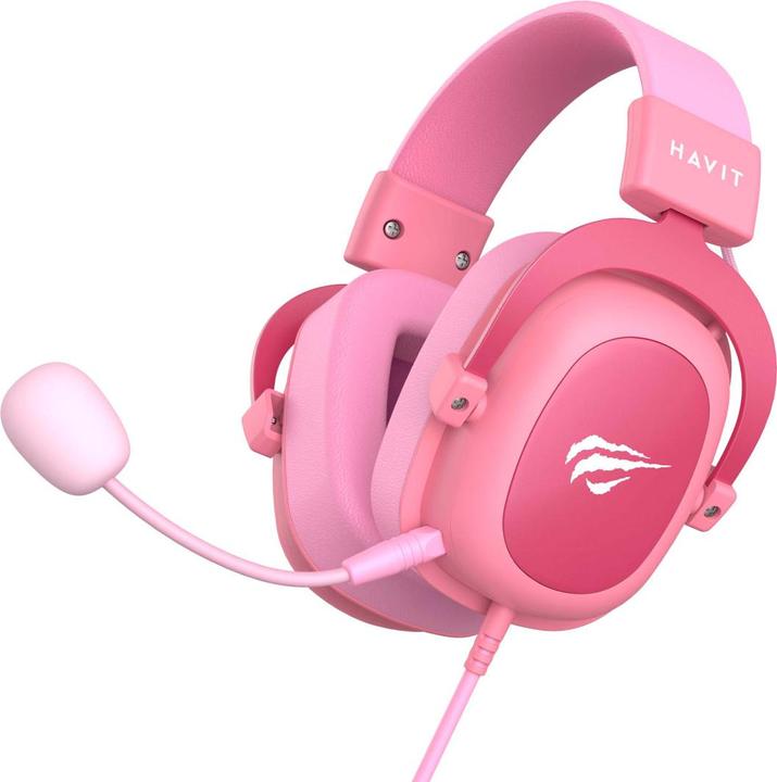 Actual product image Havit H2002D gaming headphones (pink) (Cable)