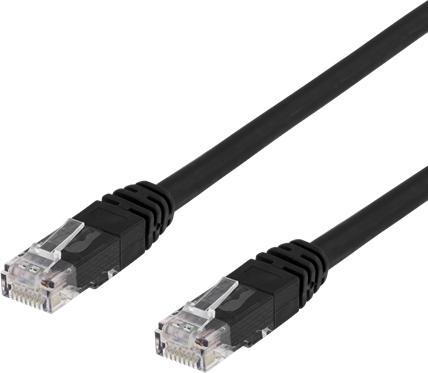 Image du produit Deltaco Câble de brassage U/UTP Cat6 LSZH 5m svart (U/UTP, UTP, CAT6, 5 m)