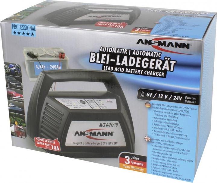 Actual product image Ansmann Automatic charger ALCT 624/10 (6V, 12V, 24V, 10 A)