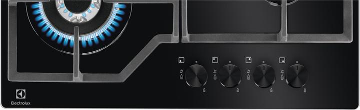 Produktbild Electrolux EGM6343YAK Schwarzes Einbau-Gaskochfeld 4 Kochstellen
