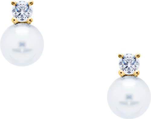 Actual product image Candy Stud earrings Dea, 925 sterling silver, gold plated (925 sterling silver, 925 Sterling silver, 18k gold-plated)