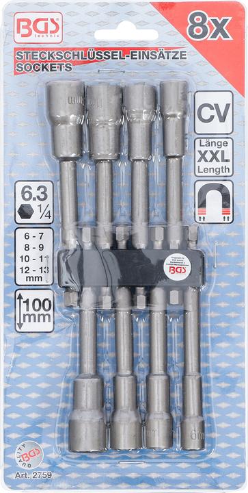 Immagine prodotto BGS Set di chiavi a bussola (6 mm, 7 mm, 8 mm, 9 mm, 10 mm, 11 mm, 12 mm, 13 mm)
