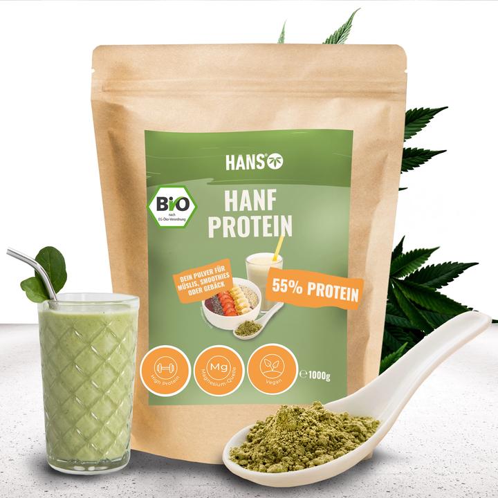 Actual product image Hans Brainfood Hemp protein (Neutral, 350 g)