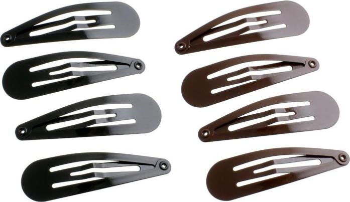 Image du produit DailyGo Pince à cheveux Click Clack en métal 5 cm, noir (4 pcs)