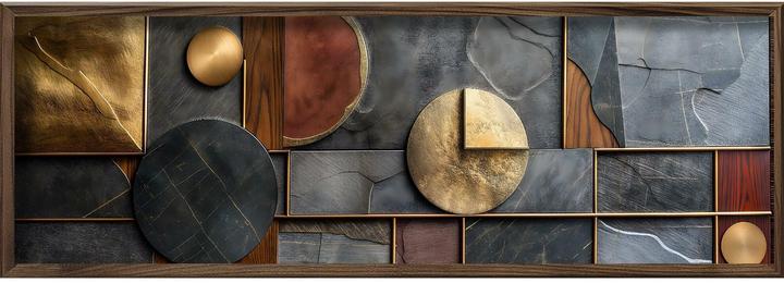 Image du produit Wallxpert Tableau Shapes 120 x 40 cm, motif : Motifs (120 x 40 x 3.5 cm)