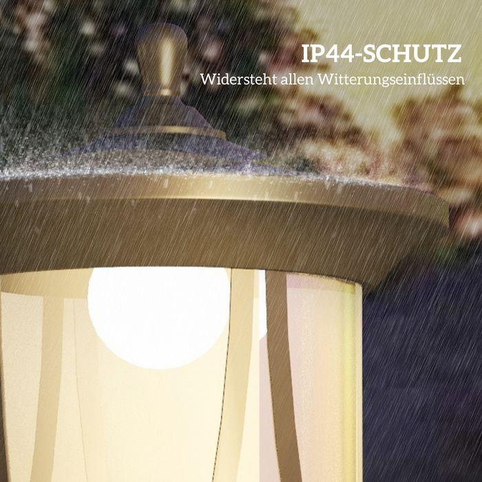Image du produit Swisshandel24 Réverbère solaire LED, IP44, ABS, 17Lx17Px127Hcm, avec lumière LED blanche froide, capteur de (30 lm, IP44)