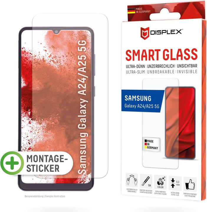 Productafbeelding Displex Smart Glass, Displayschutzfolie (1 Stuk, Samsung Galaxy A24, Samsung Galaxy A25 5G)