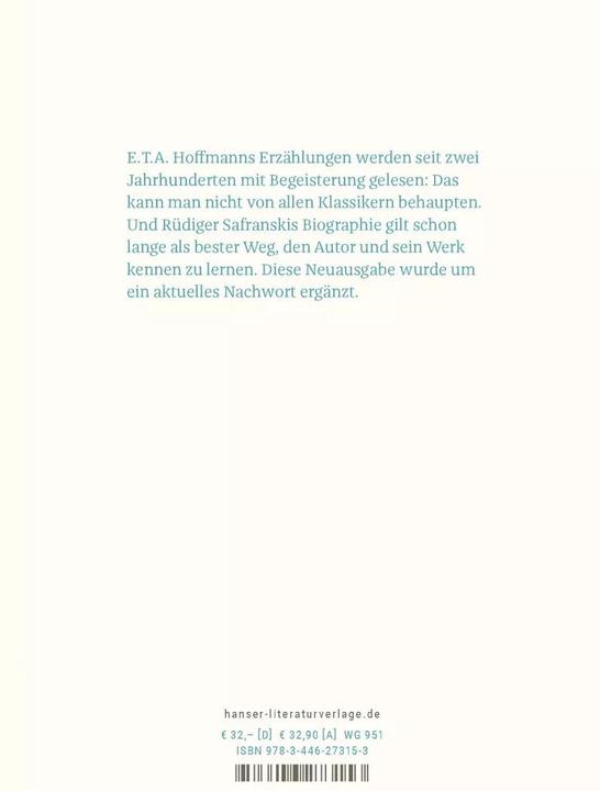 Image du produit E.T.A. Hoffmann (Allemand, Rüdiger Safranski, 2022)