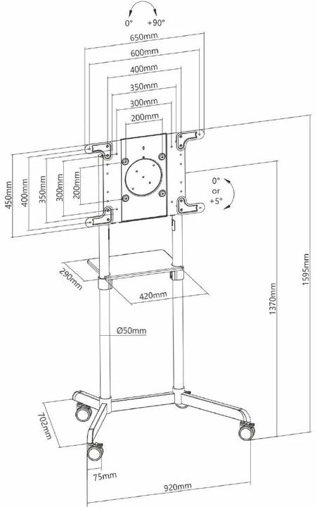 Produktbild Audioraq 1398 TTV (Universal, 70", 70 kg)