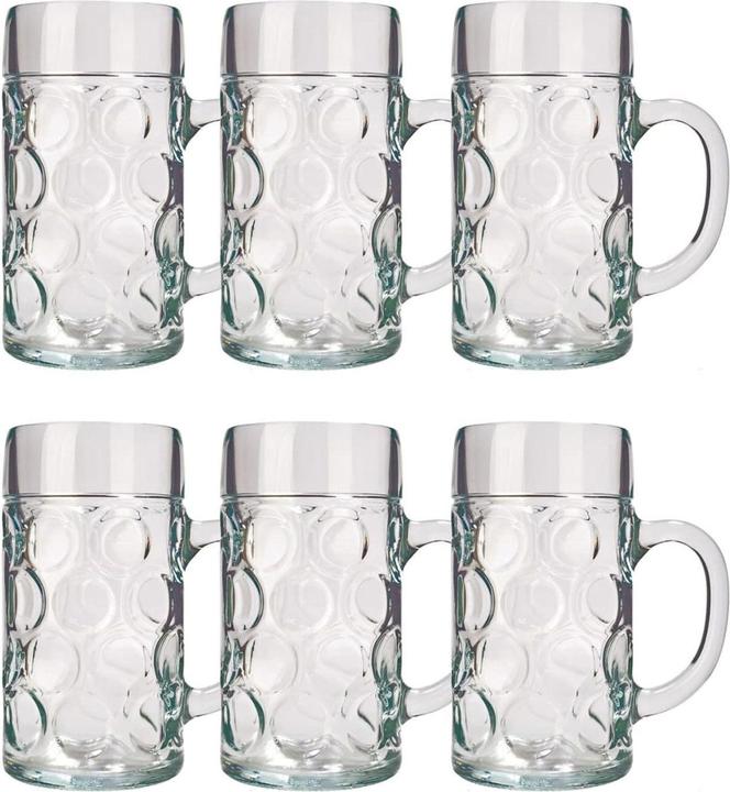 Immagine prodotto Ich-zapfe Bicchiere da birra, set di 6 boccali da birra, ISAR - 0,3 litri (0.30 l, 1 x)