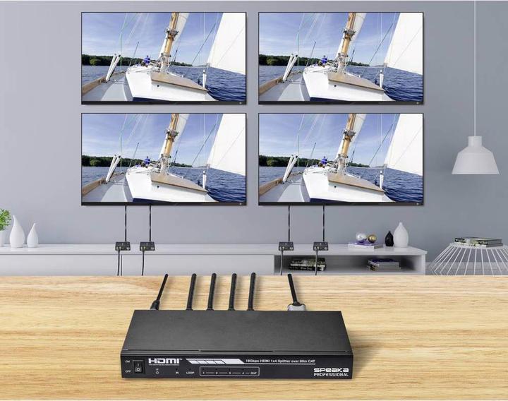 Produktbild SpeaKa Professional SP-HDS-700 HDMI® HDMI Extender über Netzwerkkabel RJ45 50m (Extender)