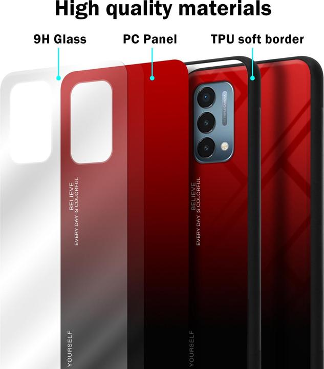 Produktbild Cadorabo TPU 2 Farben Glas Hülle (OnePlus Nord N200 5G)