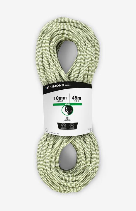 Simond Corde d'escalade 10 mm x 45 m - Klimb Gym vert (45 m)