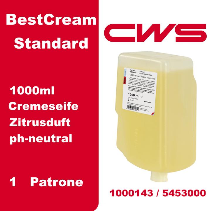 Immagine prodotto CWS Sapone liquido cremoso, conf. da 12 flaconi da 1 l, standard, giallo. (Sapone liquido, 1000 ml)