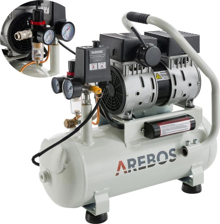 Actual product image Arebos Whisper compressor (8 bar, 12 l)