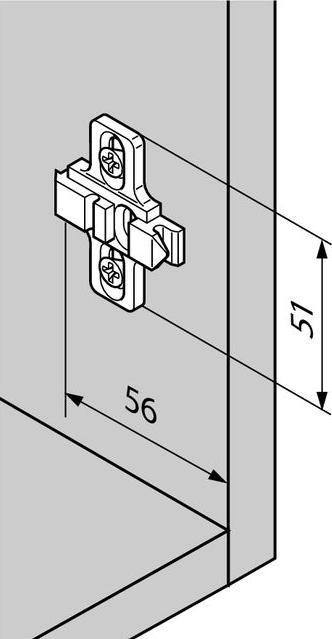 Actual product image Blum Plaques de montage cruciforme CLIP montage d'angle
