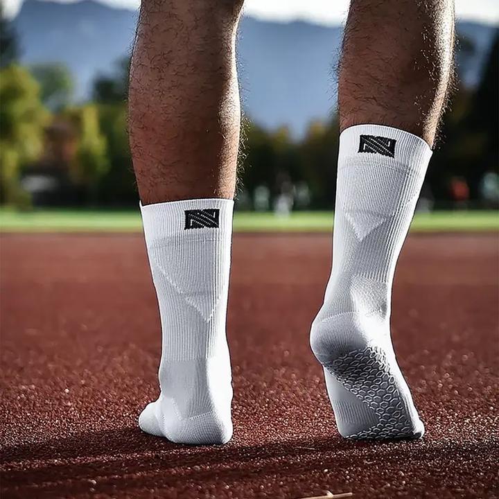 Actual product image NovoSoxx Fussballsocken Gr. 42-47 Grip Socken Fussball Strümpfe GripSoxx Weiss (42 - 47)