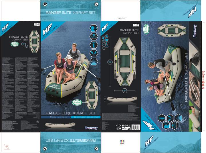Actual product image Bestway Ranger Elite X3 Raft Set 295x130cm (295 cm, 3 pers.)