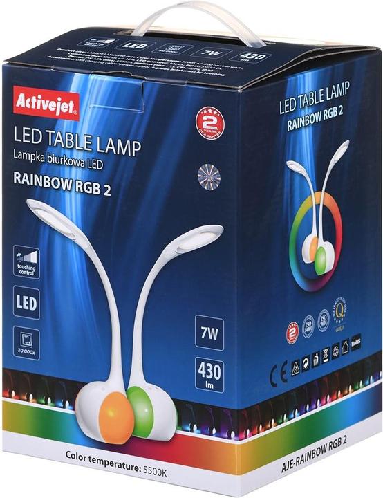 Actual product image Activejet AJE-RAINBOW 2 Tischleuchte 7 W LED G Weiss (430 lm)