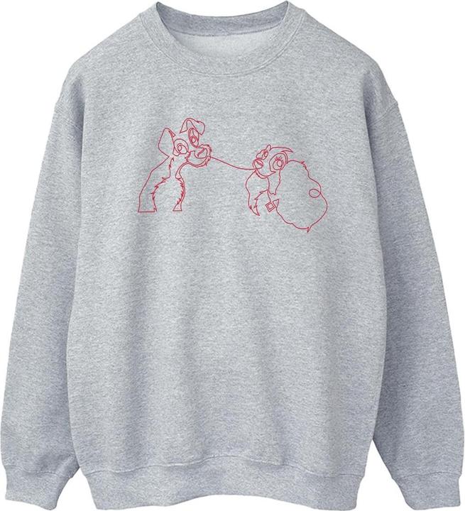Disney Lady And The Tramp Spaghetti Outline Sweatshirt (XXL)