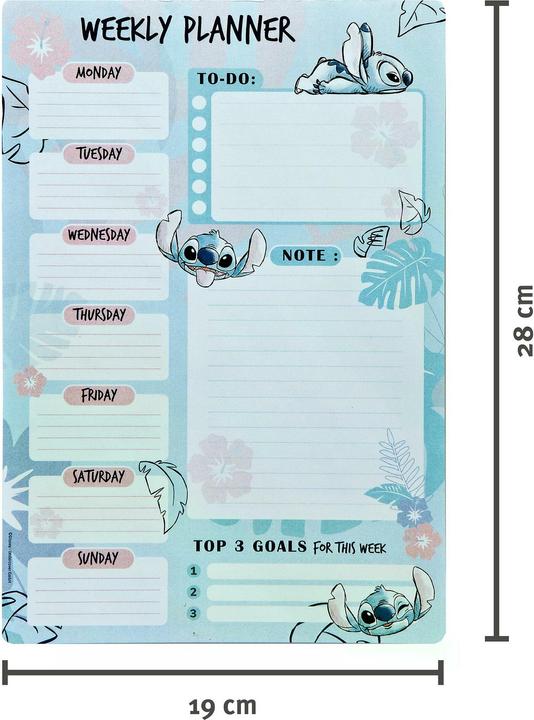 Immagine prodotto Undercover Agenda settimanale Lilo & Stitch 52 fogli, 19 x 28 cm (19 x 28 cm, Nessuna rilegatura, Inglese)