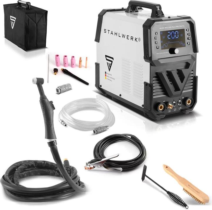 Produktbild Stahlwerk Schutzgas Schweissgerät AC/DC WIG 200 Puls Pro Digital Spot 200 A