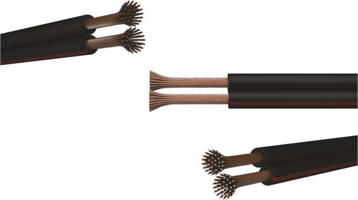 Produktbild Emos Twisted-Pair-Kabel ECO 2x0,75mm, schwarz-rot, 100m (100 m, 0.75 mm²)
