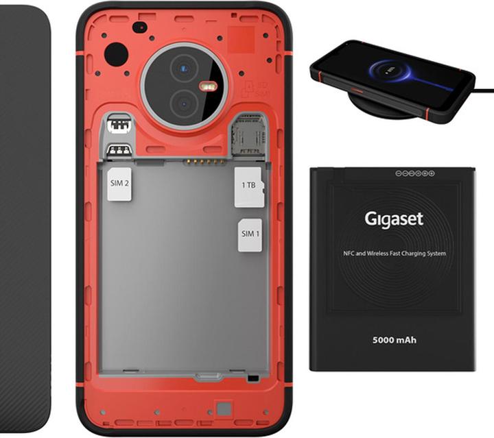 Actual product image Gigaset GX4 PRO (128 GB, Black, 6.10", SIM + eSIM, 48 Mpx, 4G)