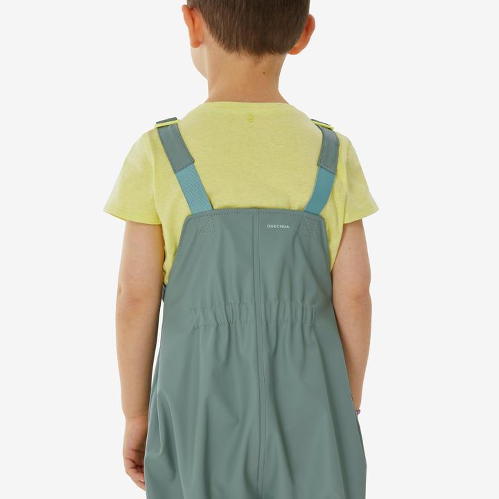 Produktbild Quechua Regenhose Latzhose Kinder wasserdicht Wandern - MH900 grün (102)