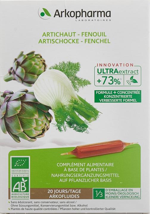 Produktbild Arkopharma Bio Artischocke-Fenchel (40 Stück, Ampulle, 371 g)