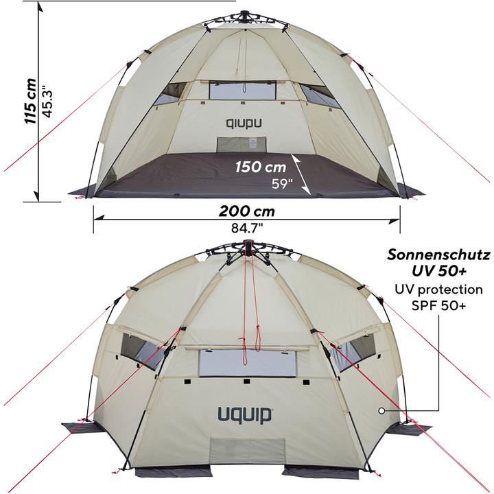 Produktbild Uquip Speedy Strandmuschel (Kuppelzelt, 2.50 kg, 1 Person)