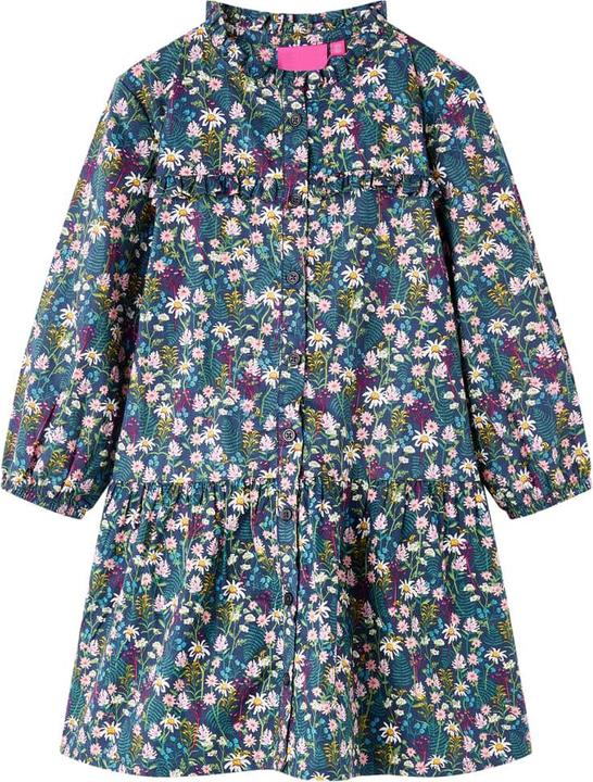Immagine prodotto VidaXL Abito da bambino con maniche lunghe blu scuro 116,Materiale: 100 (116)