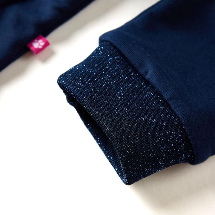 Produktbild VidaXL Kinderkleid mit Langen Ärmeln Marineblau 116,Material: 95 (116)