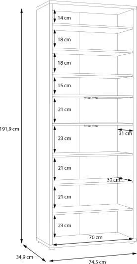 Actual product image Forte Narwa (74.5 x 34.9 x 191.9 cm)