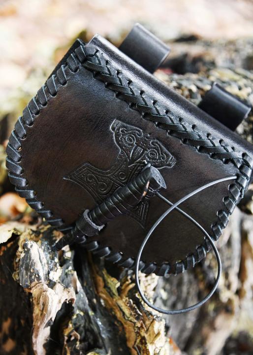 Produktbild Battle Merchant Kleine Gürteltasche Thorshammer-Prägung Schwarz