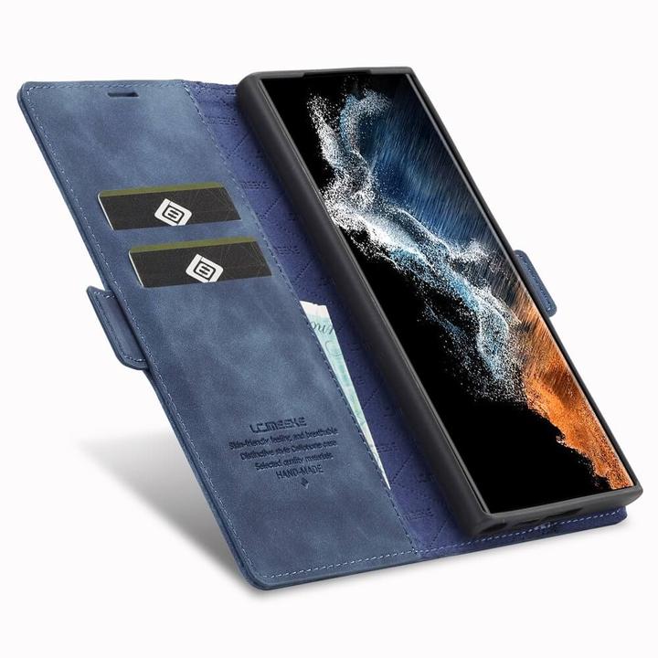 Image du produit Cover-Discount Galaxy S23 Ultra - Stand Flip Case Housse bleue (Samsung Galaxy S23 Ultra)