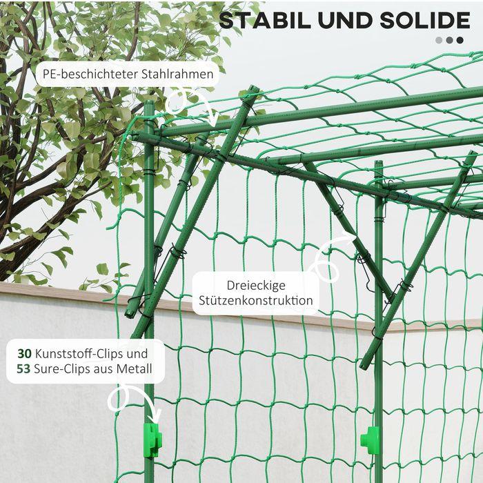 Produktbild Swisshandel24 Rankgitter aus Stahl rostfrei Rankhilfe 223x223x223 cm Grün (223 cm, 223 cm)