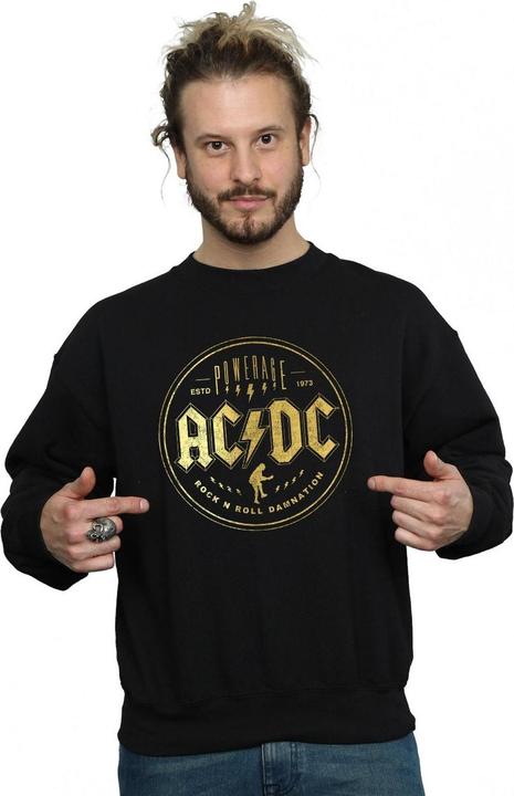 Actual product image AC/DC Mens Rock N Roll Damnation Cotton Sweatshirt (XL)