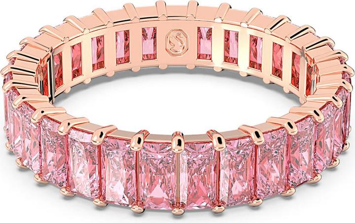 Swarovski Matrix Ring Baguette Schliff Rosa Roségold