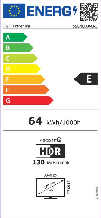 Energy Label LG 55QNED866RE TCS SMA XXX UHD 138 55QNED866RE.AEU (55", QNED86, QNED, 4K, 2023)